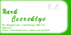 mark csereklye business card